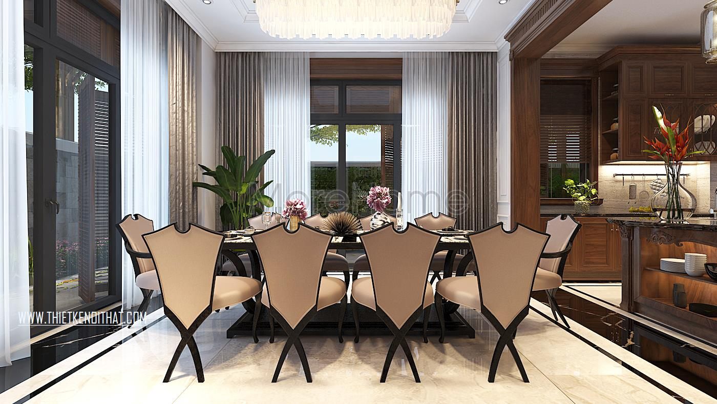 Thiết kế nội thất phòng ăn biệt thự Vinhomes GreenBay HL30 